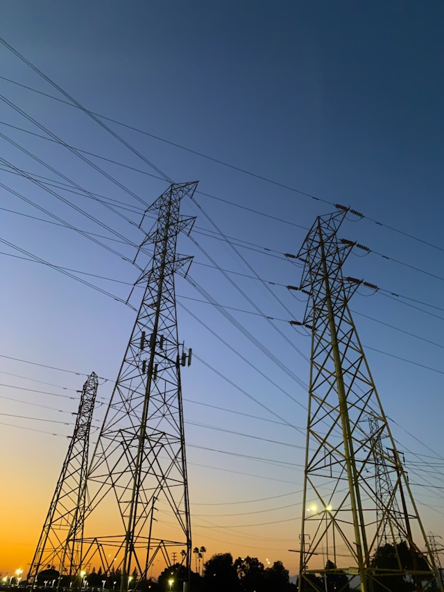a group of power lines